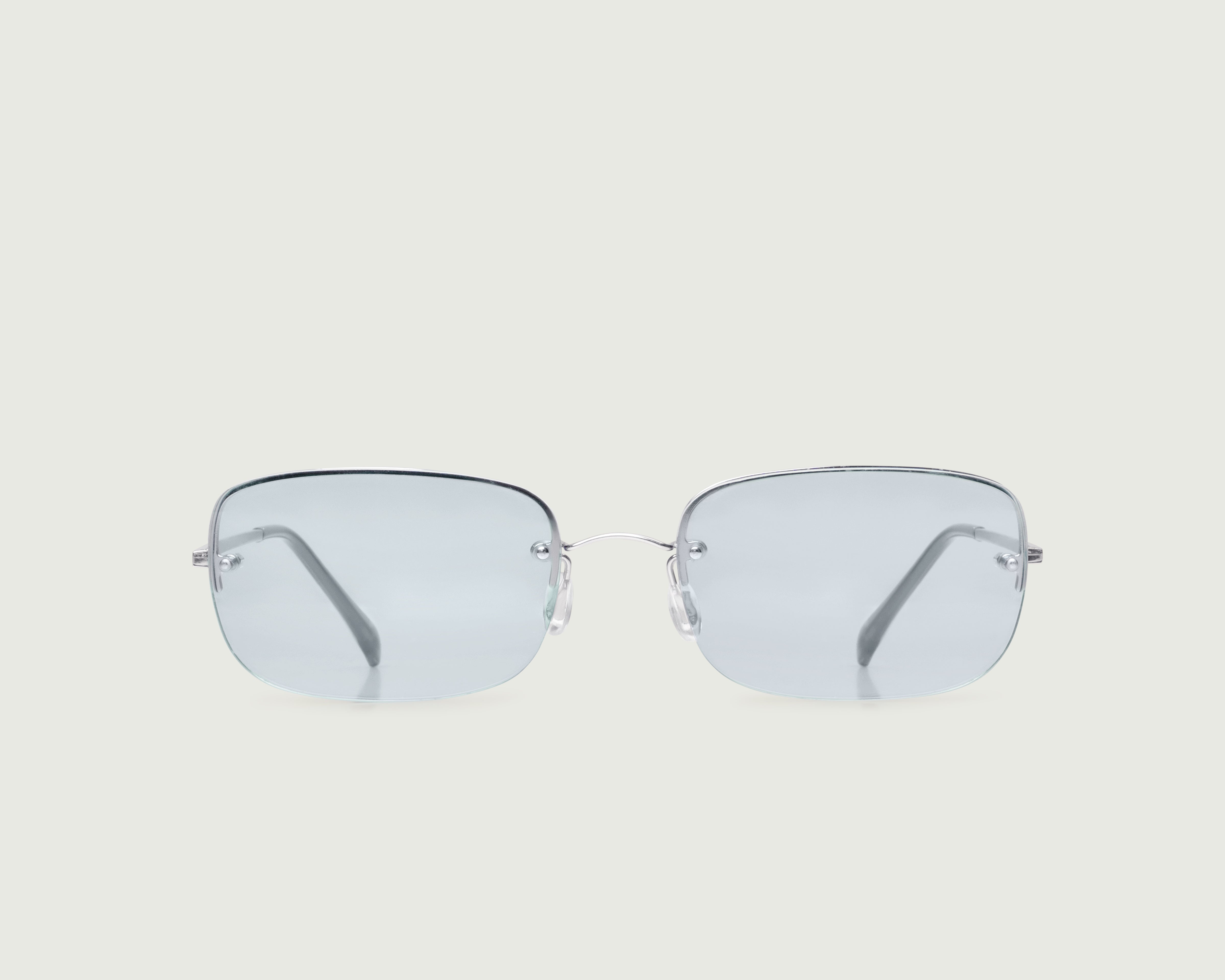 Coin Frost::Stevie Sunglasses rectangle silver metal front