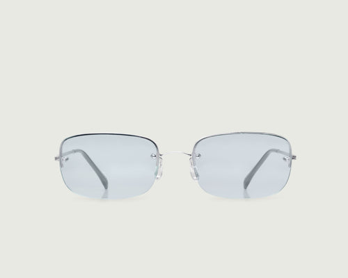 Coin Frost::Stevie Sunglasses rectangle silver metal front
