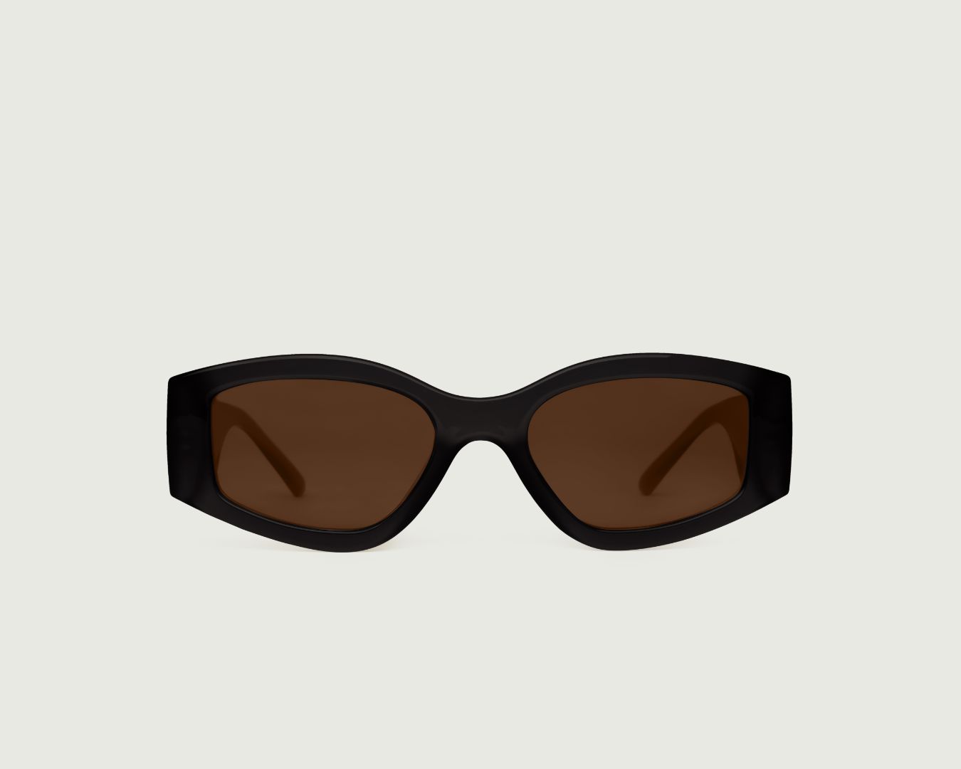 Ink Hickory::Nori Sunglasses cateye black recycled polyester front