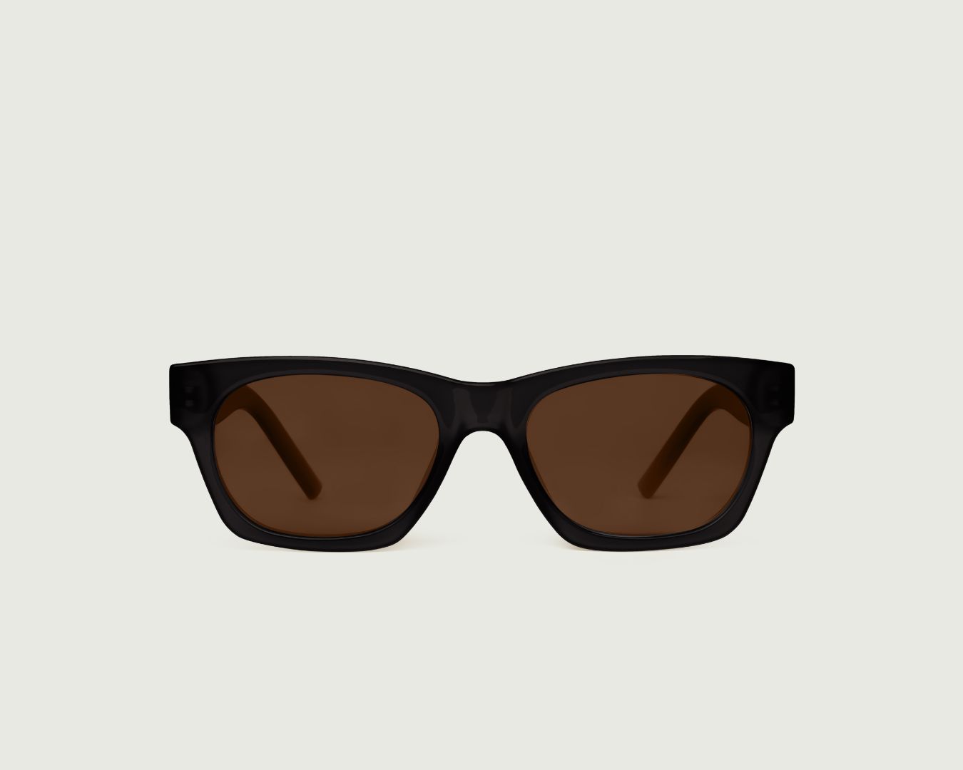 Ink Hickory::Wolf Sunglasses square black recycled polyester front