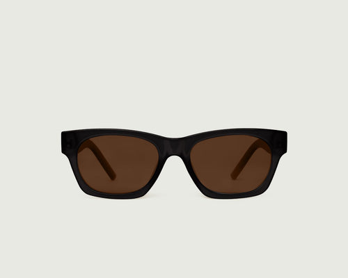 Ink Hickory::Wolf Sunglasses square black recycled polyester front