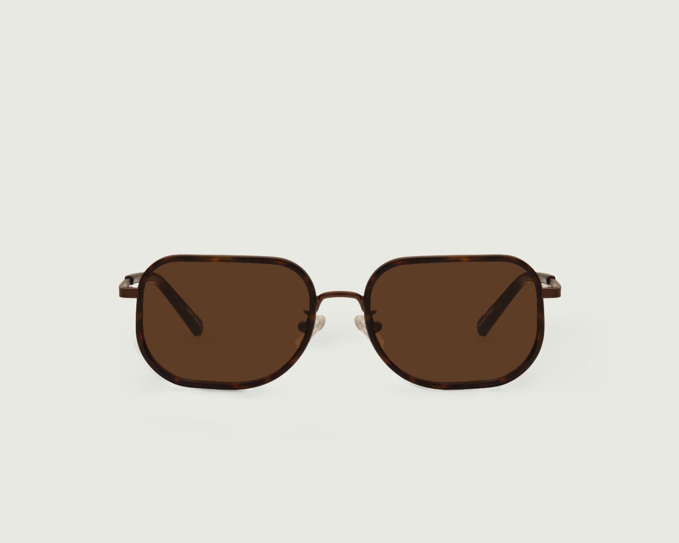 Classic Tort::Levi Sunglasses round brown plastic front