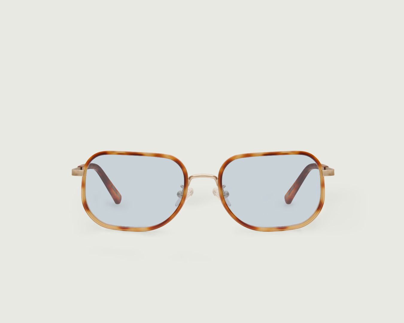 Safari Tort::Levi Sunglasses round brown plastic front