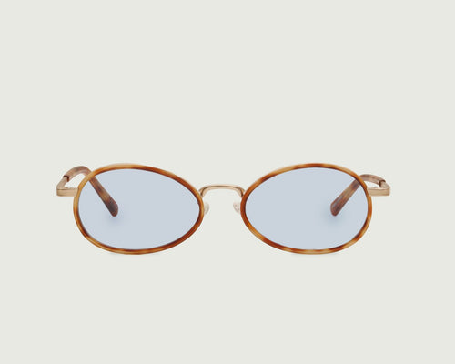 Safari Tort::Kento Sunglasses Oval tort recycled polyester front