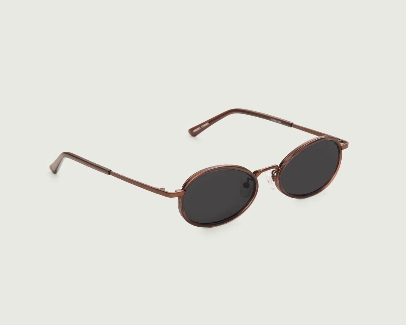 Toast::Kento Sunglasses Oval Black recycled polyester front diagonal