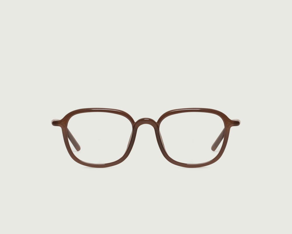 Cortado::Daria Eyeglasses square Brown castor seed front