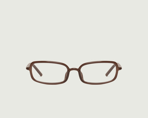 Cortado::Oliver Eyeglasses rectangle Brown castor seed front