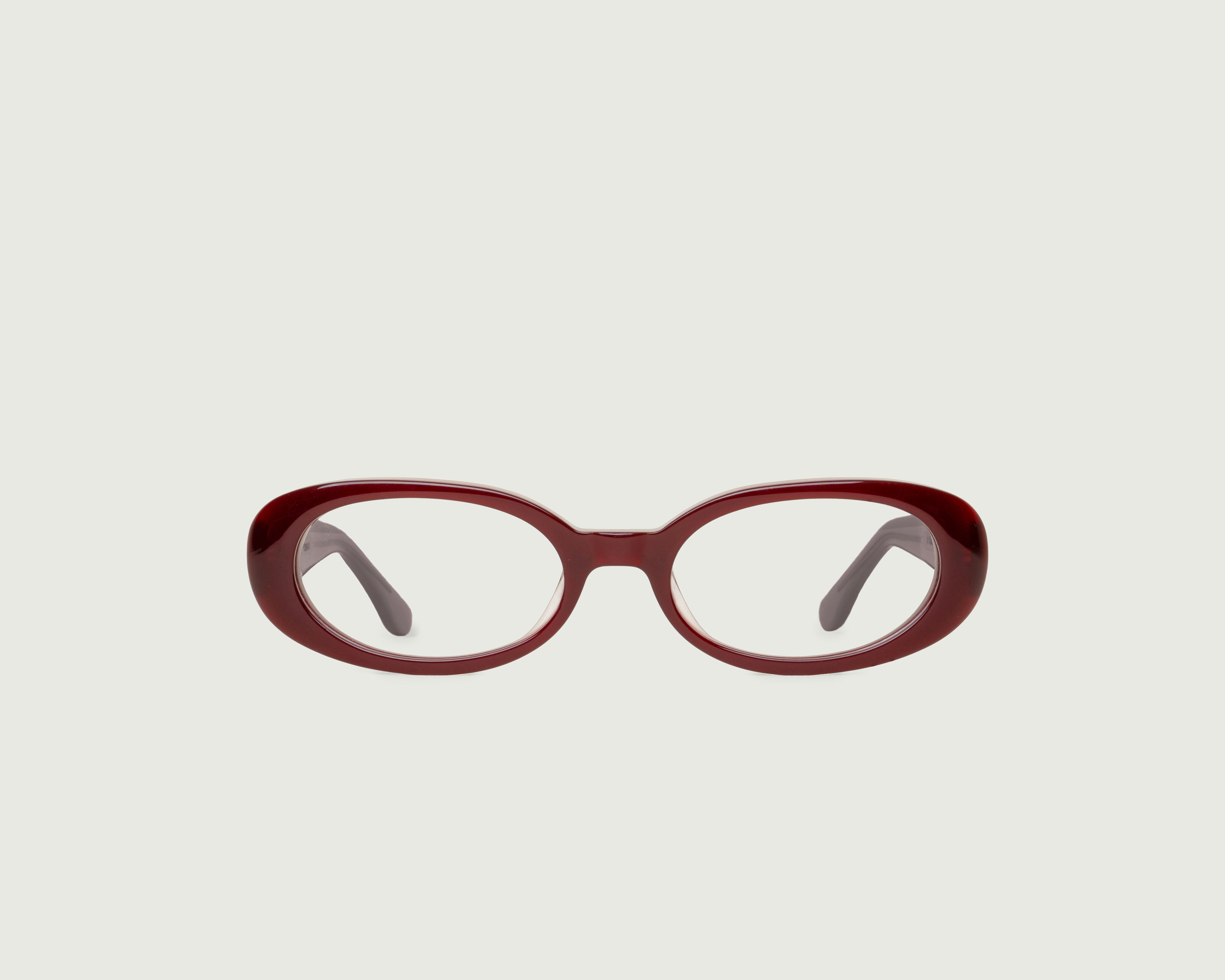 Crimson::Devon  Eyeglasses round red acetate front