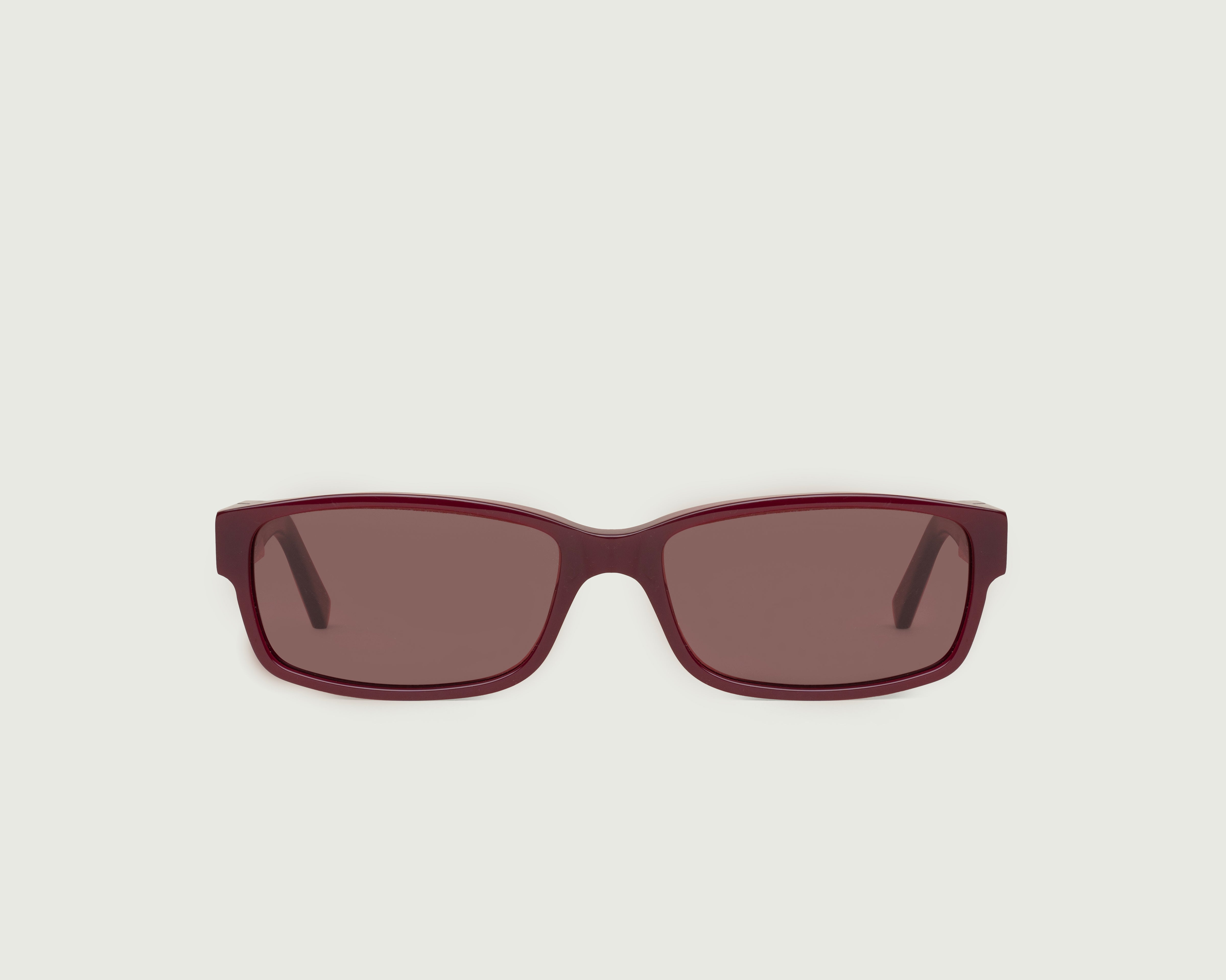 Crimson::Gene Sunglasses rectangle red recycled polyester front