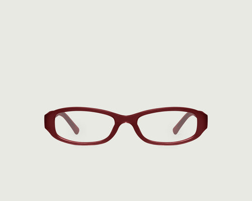 Crimson::Lucy Eyeglasses rectangle red acetate front