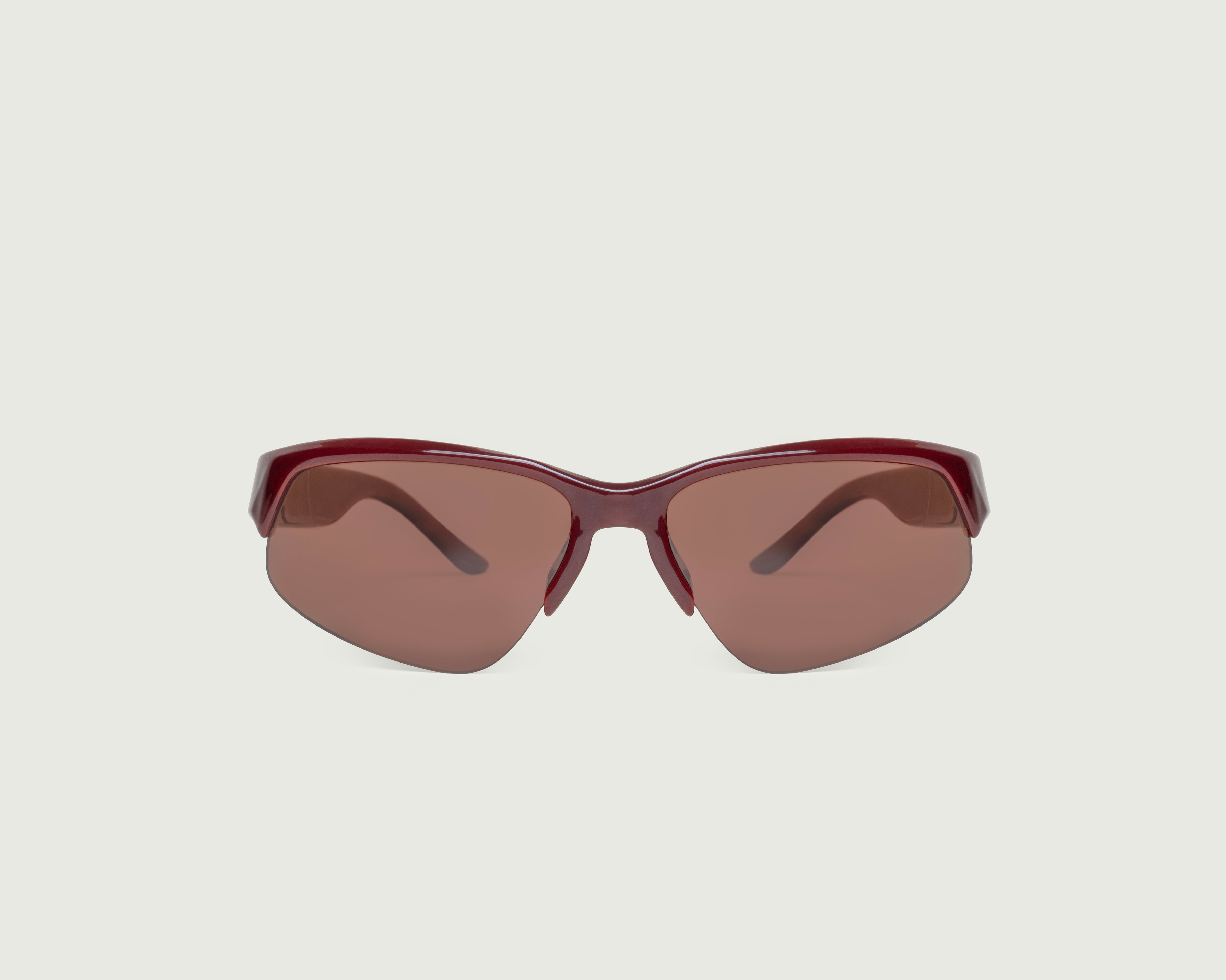 Crimson Plum Polarized::Simone  Sunglasses cateye red recycled polyester front