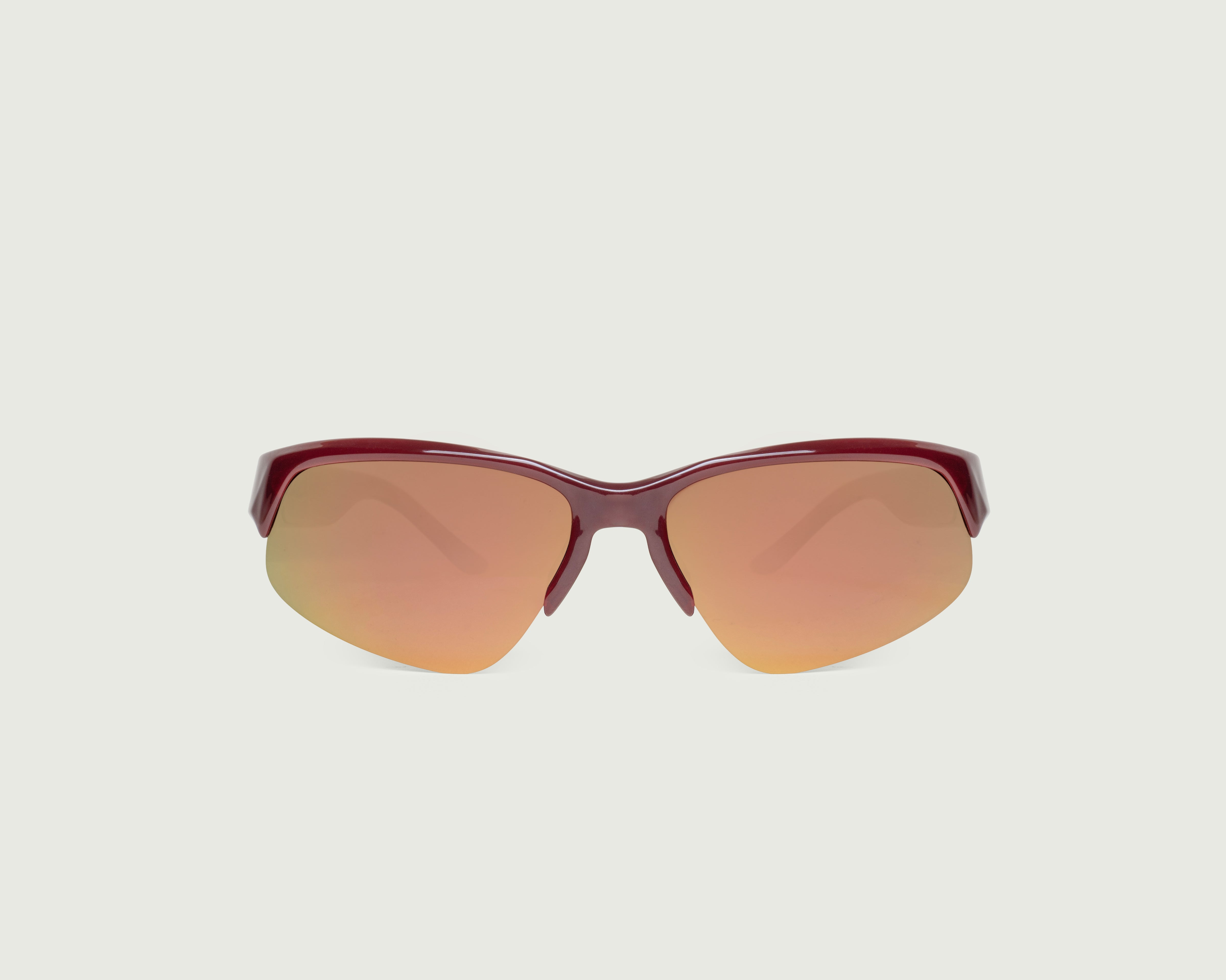 Crimson Saturn Polarized::Simone  Sunglasses cateye red recycled polyester front