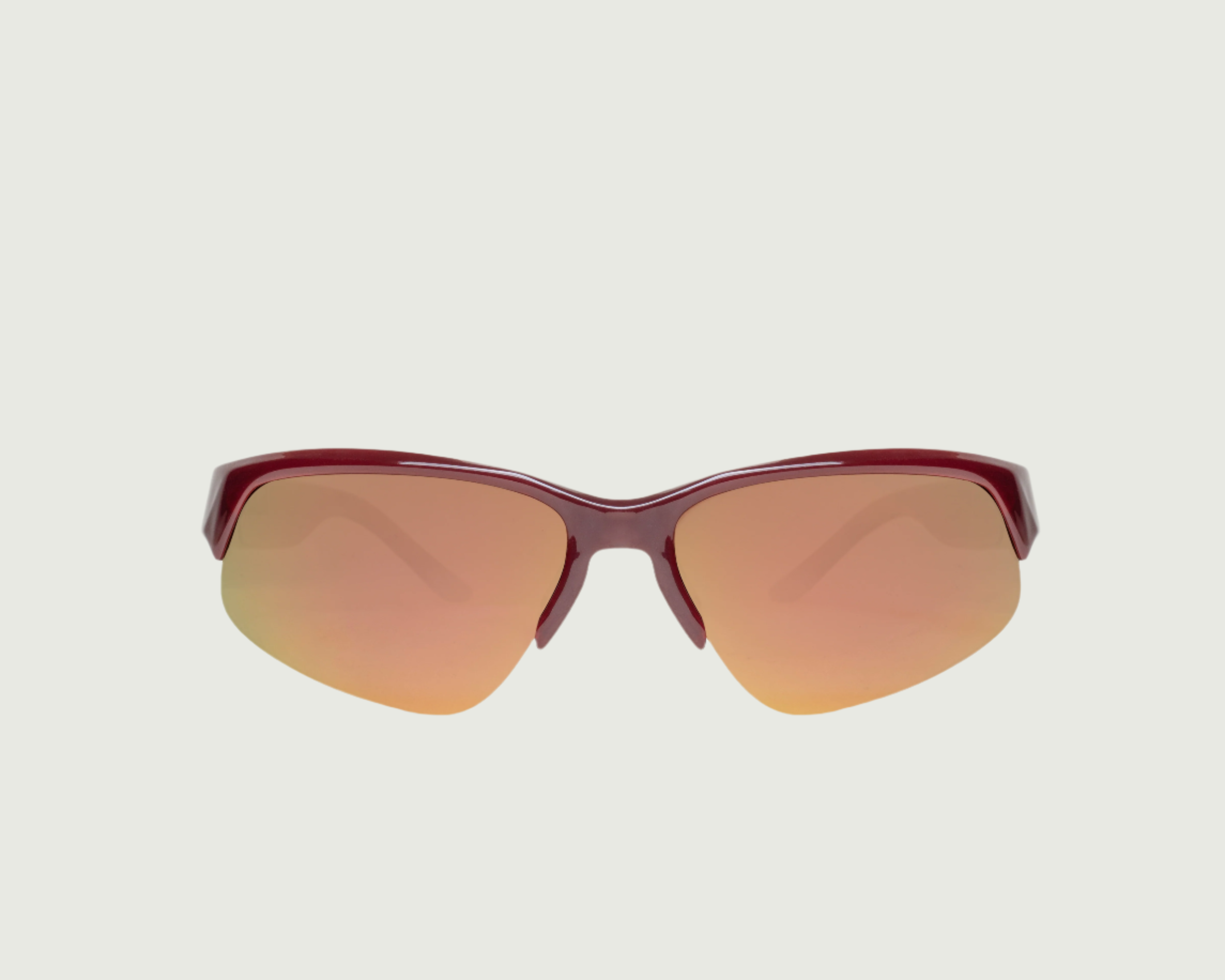 Crimson Saturn Polarized::Simone  Sunglasses cateye red recycled polyester front