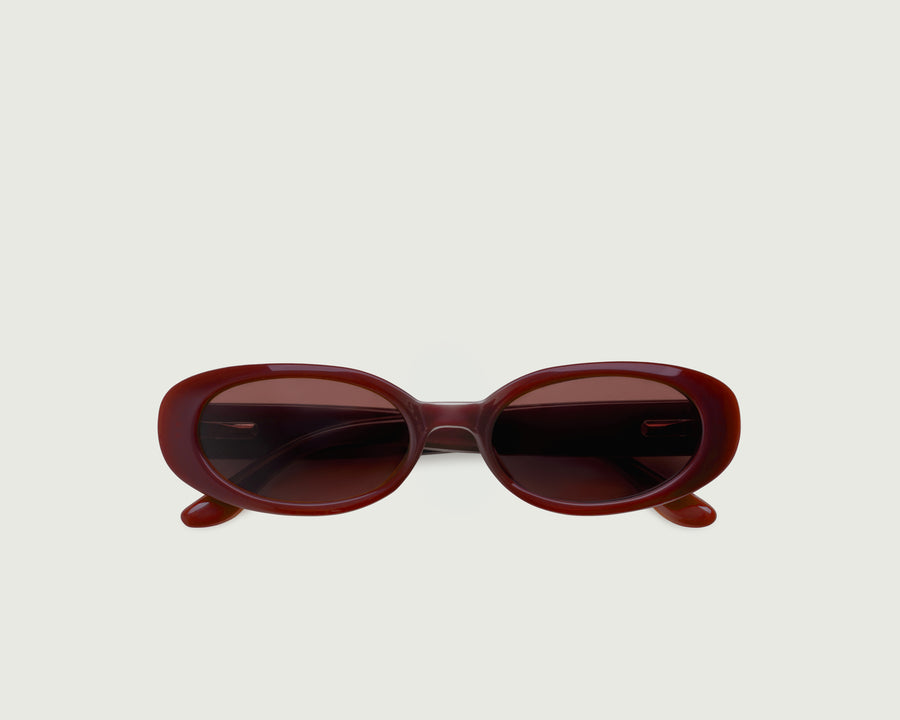 men Devon Sunglasses oval Red recycled polyester