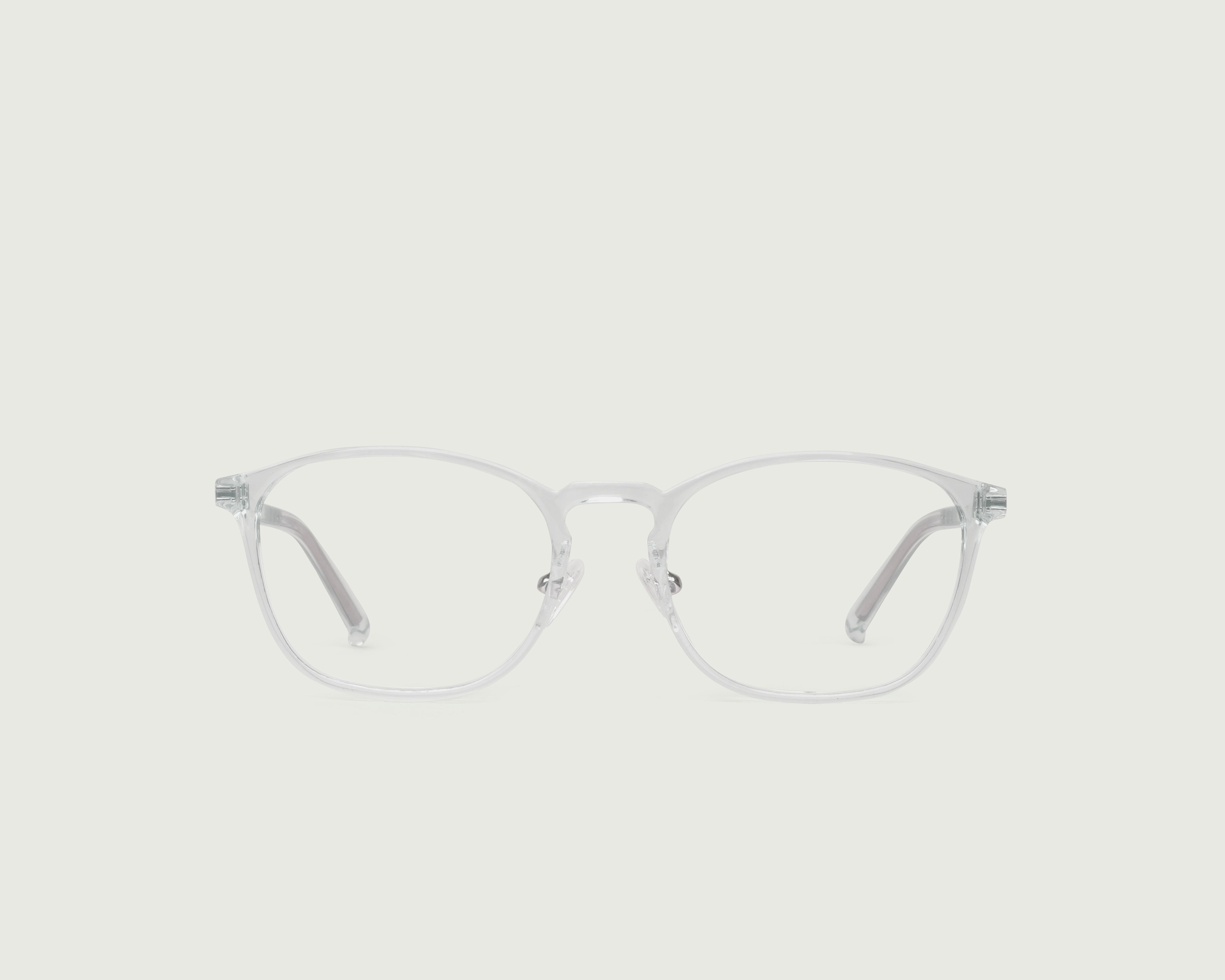 Crystal::Columbus Wide Eyeglasses square clear plant-based front