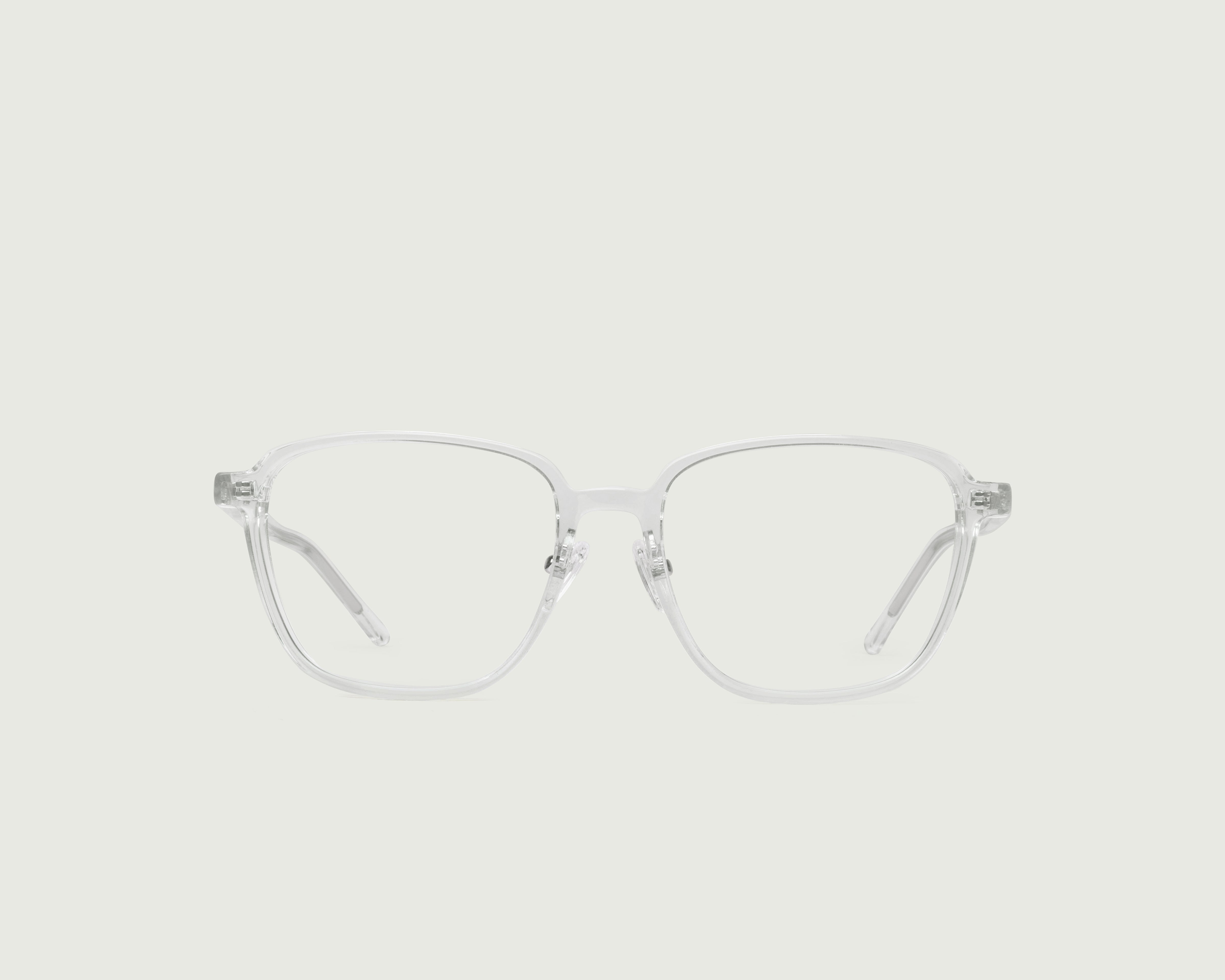 Crystal::Jensen Wide Eyeglasses square clear plant-based front
