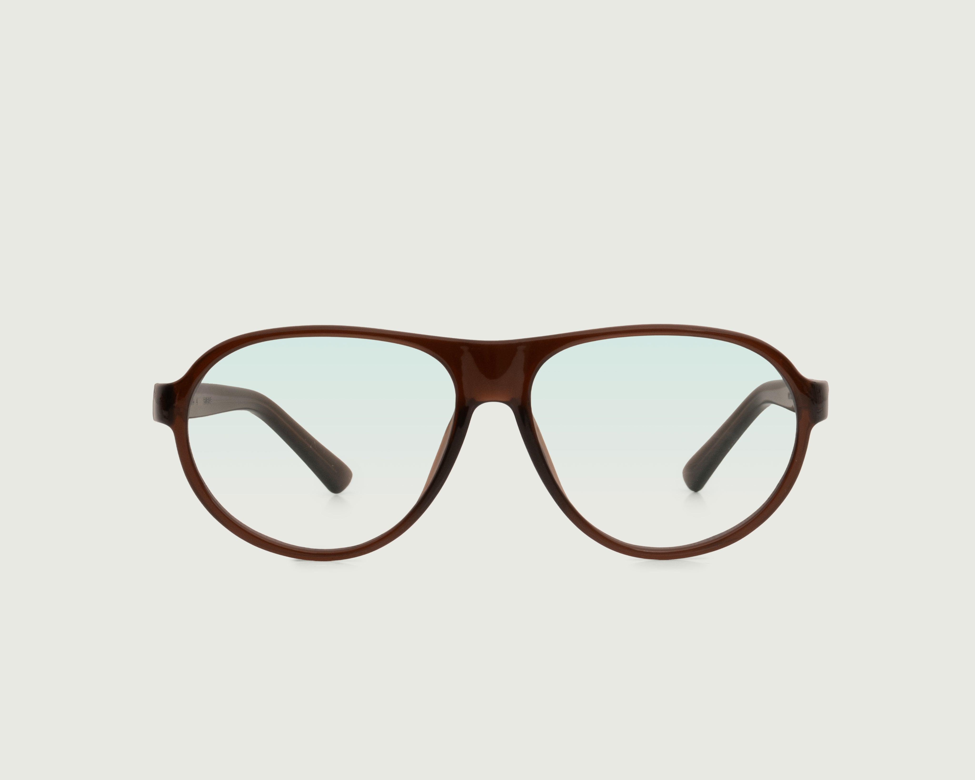 Cacao::Joni Anti-Radiation Glasses pilot brown recycled polyester front