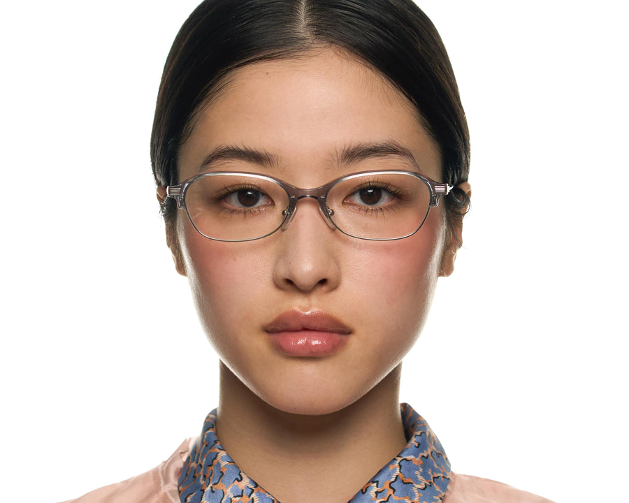 women Daphne Eyeglasses Oval Purple castor seed