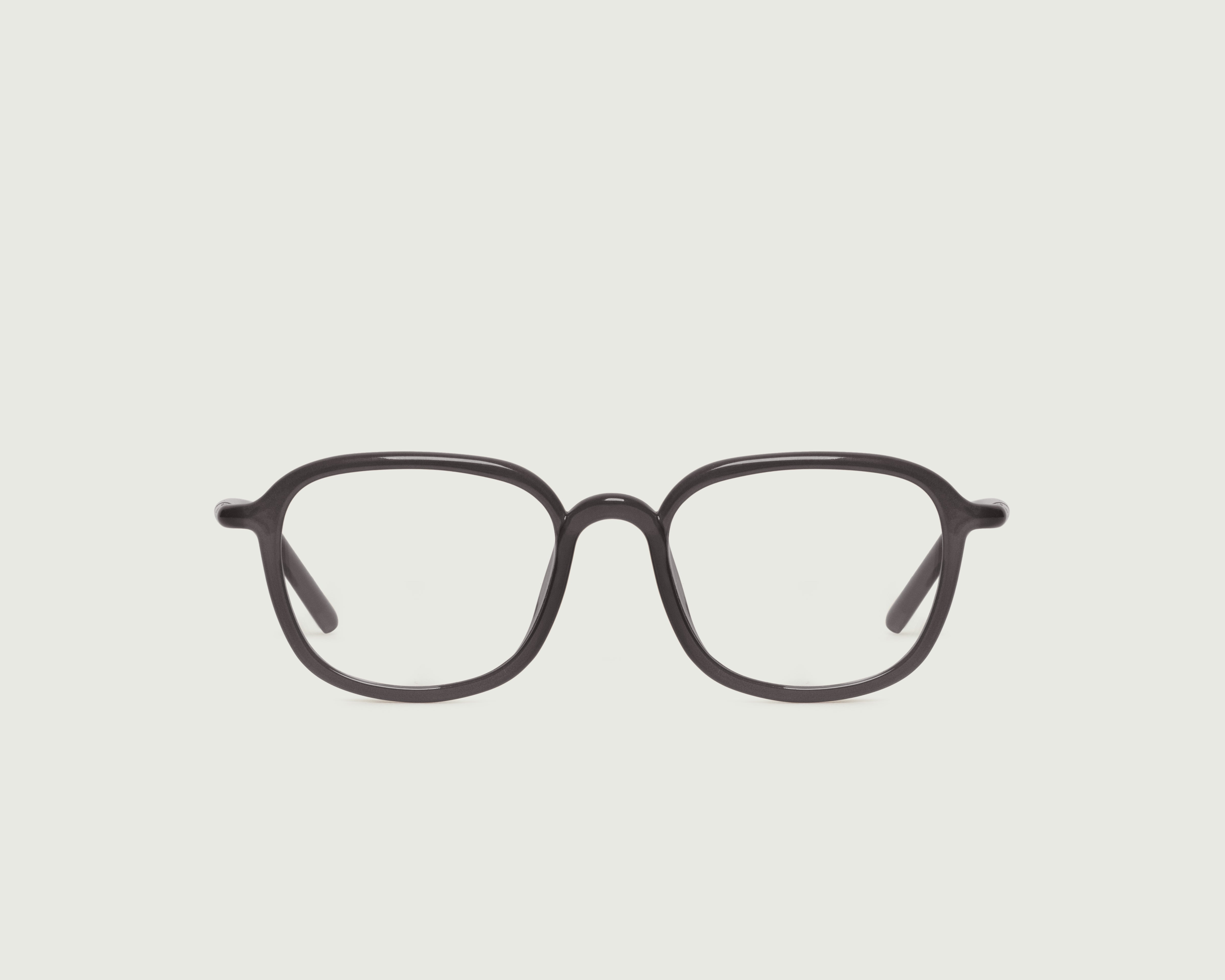 Dark Smoke::Daria Eyeglasses square black castor seed front