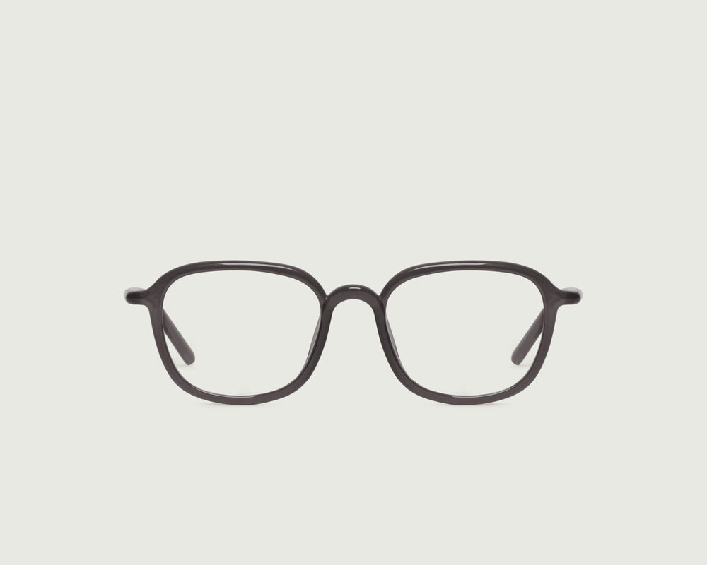 Dark Smoke::Daria Eyeglasses square black castor seed front