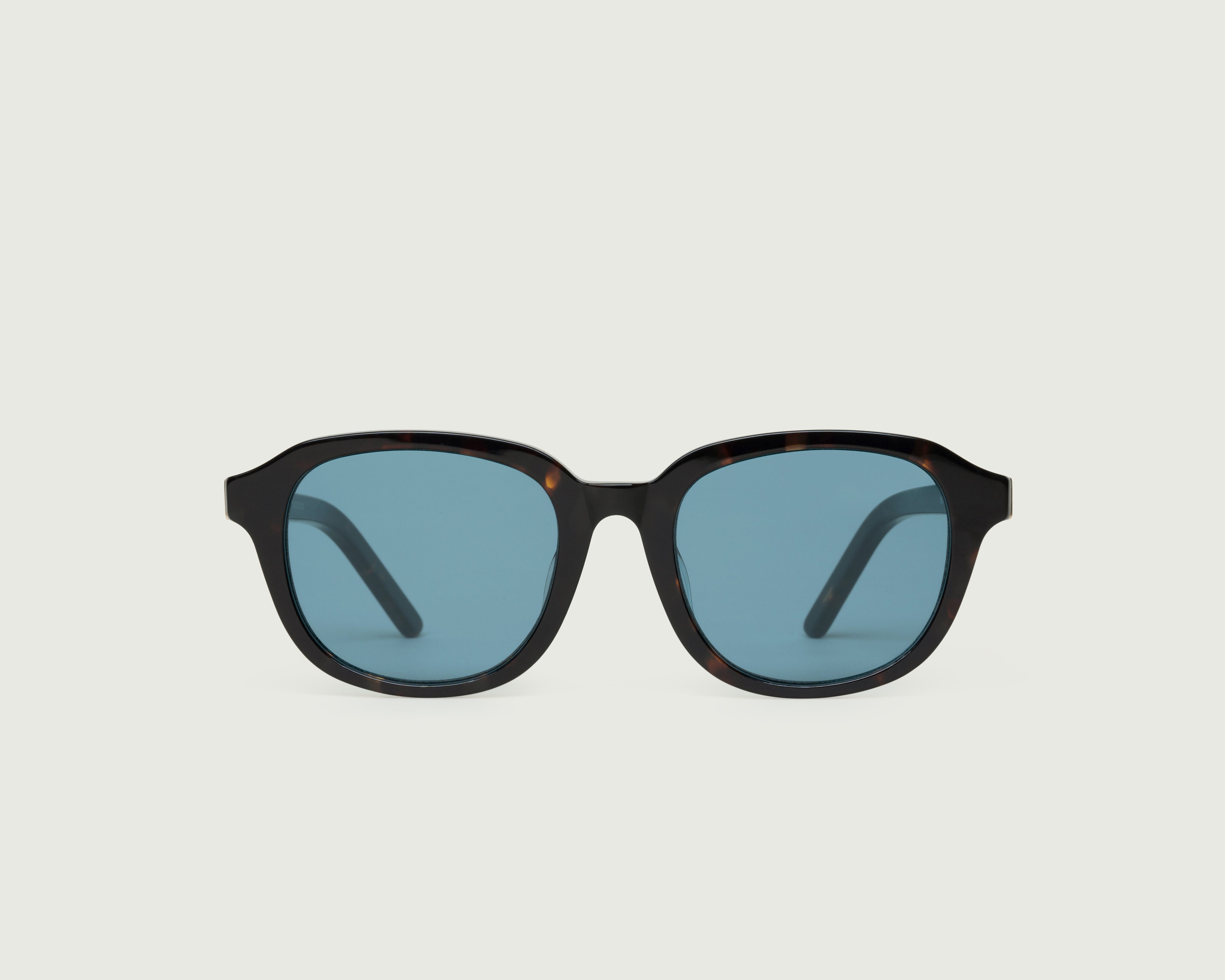 Deep Tort Bluebird::Homer Sunglasses square brown  acetate front