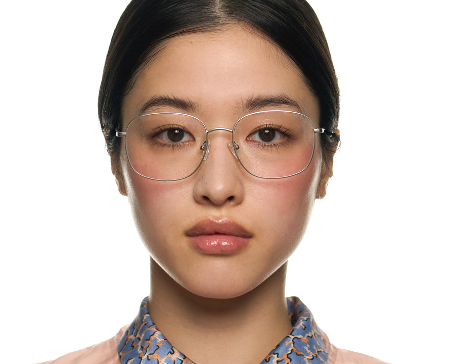 women Henri Eyeglasses square gray meta