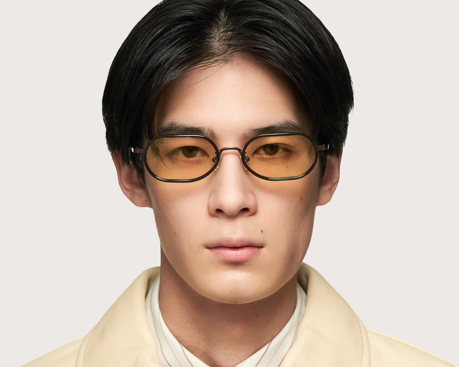 Shino Sunglasses Oval black recycled polyester