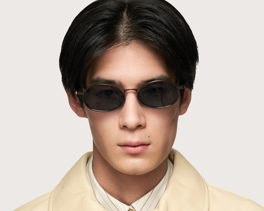 Kento Sunglasses Oval black recycled polyester