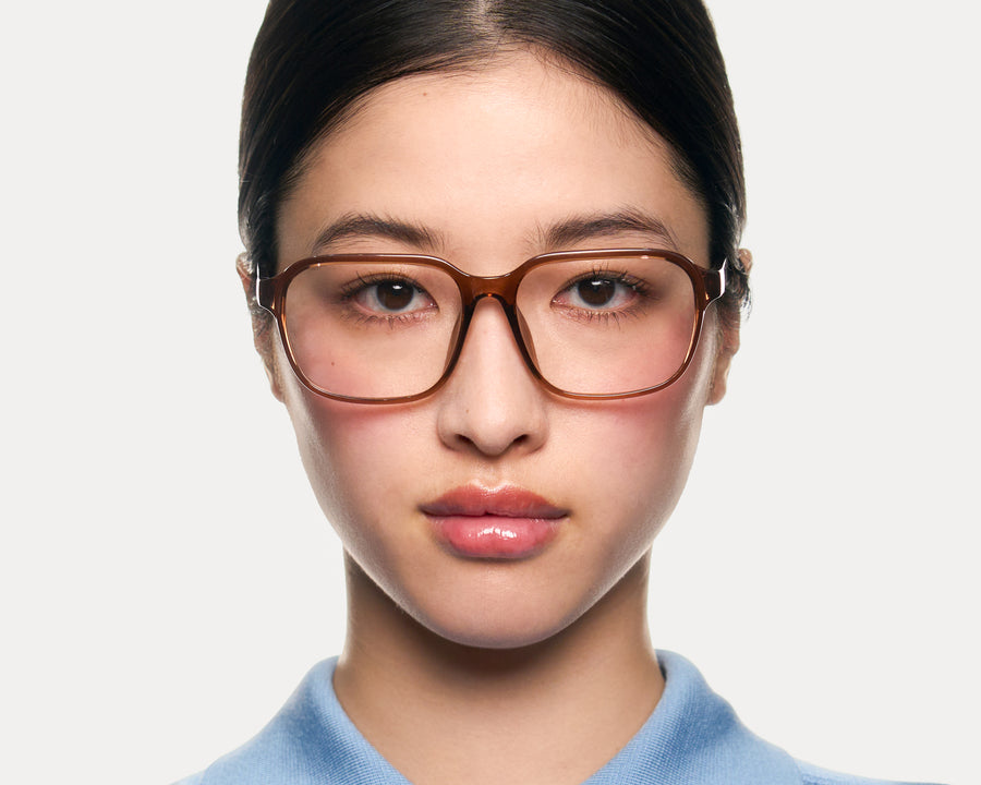 Barry Anti-Radiation Glasses square brown recycled polyester