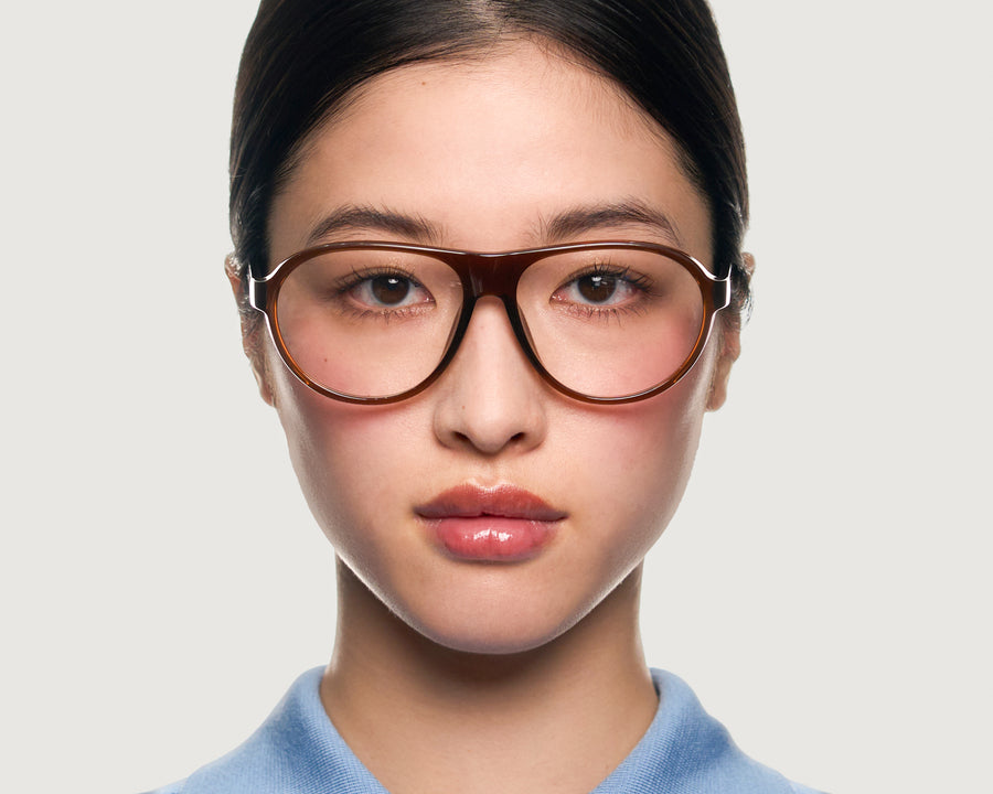 Joni Anti-Radiation Glasses pilot brown recycled polyester
