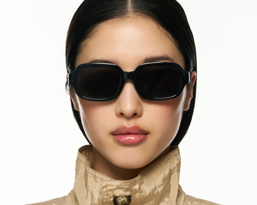 men Bobbi Sunglasses rectangle black recycled polyester