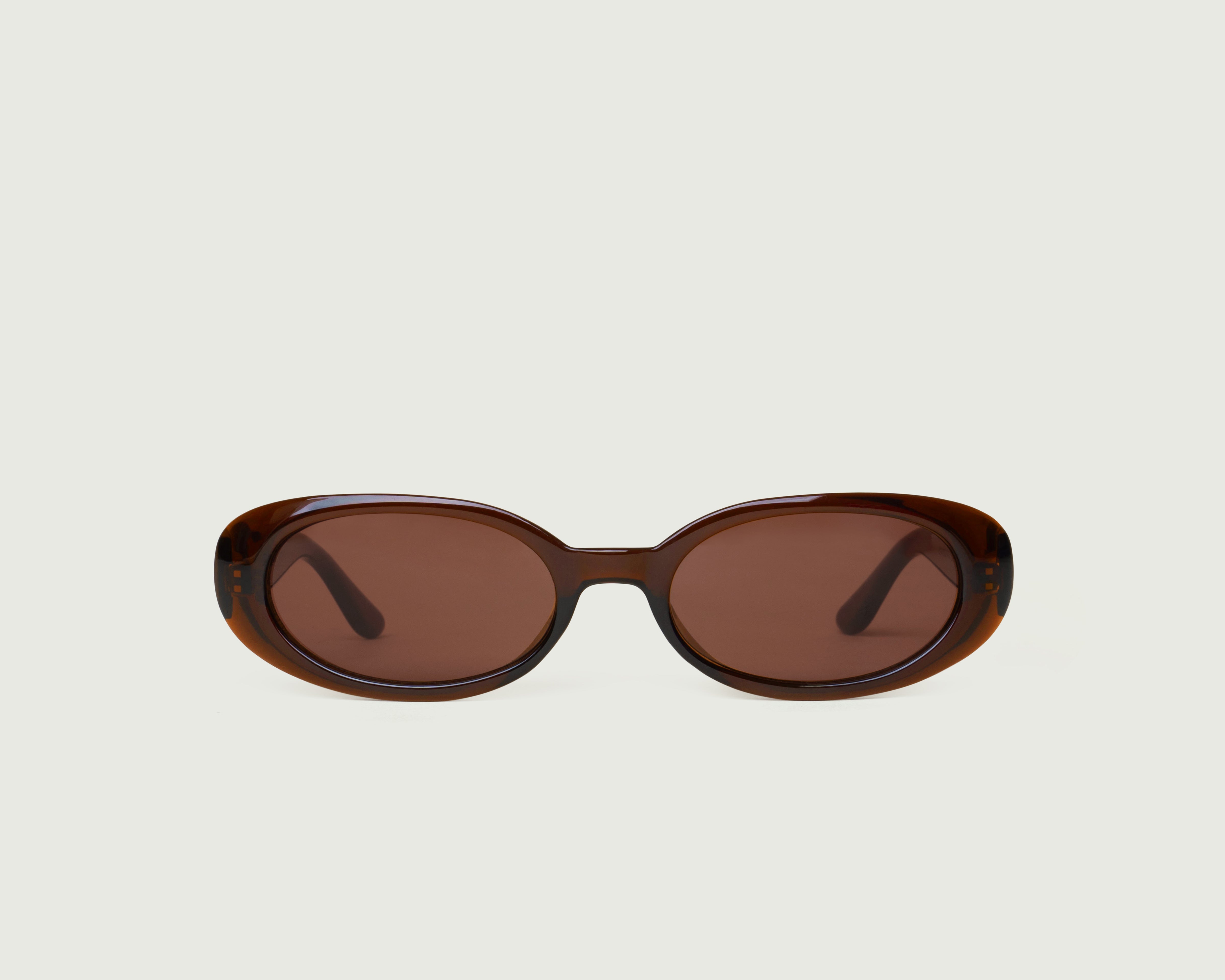 Espresso::Devon  Sunglasses round brown recycled polyester front