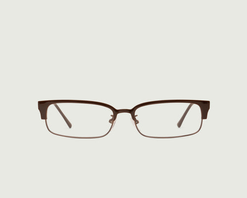 Ganache::Carson Eyeglasses rectangle Brown acetate front