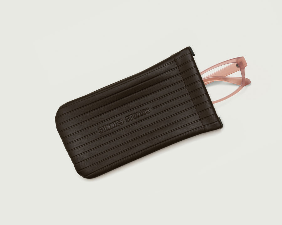 Ribbed Sac Eyewear case brown