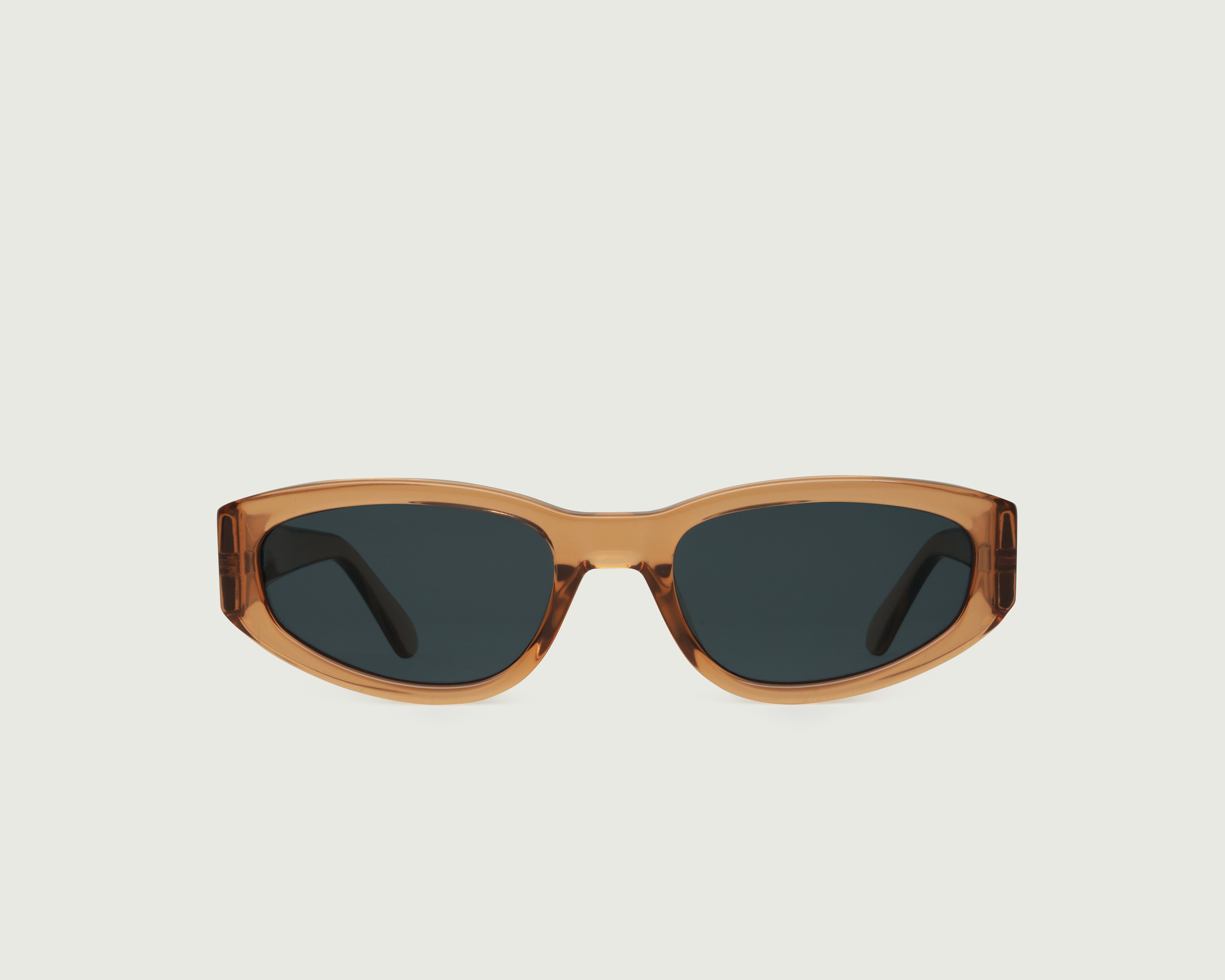 Ginger ::June Sunglasses cateye brown recycled polyester front