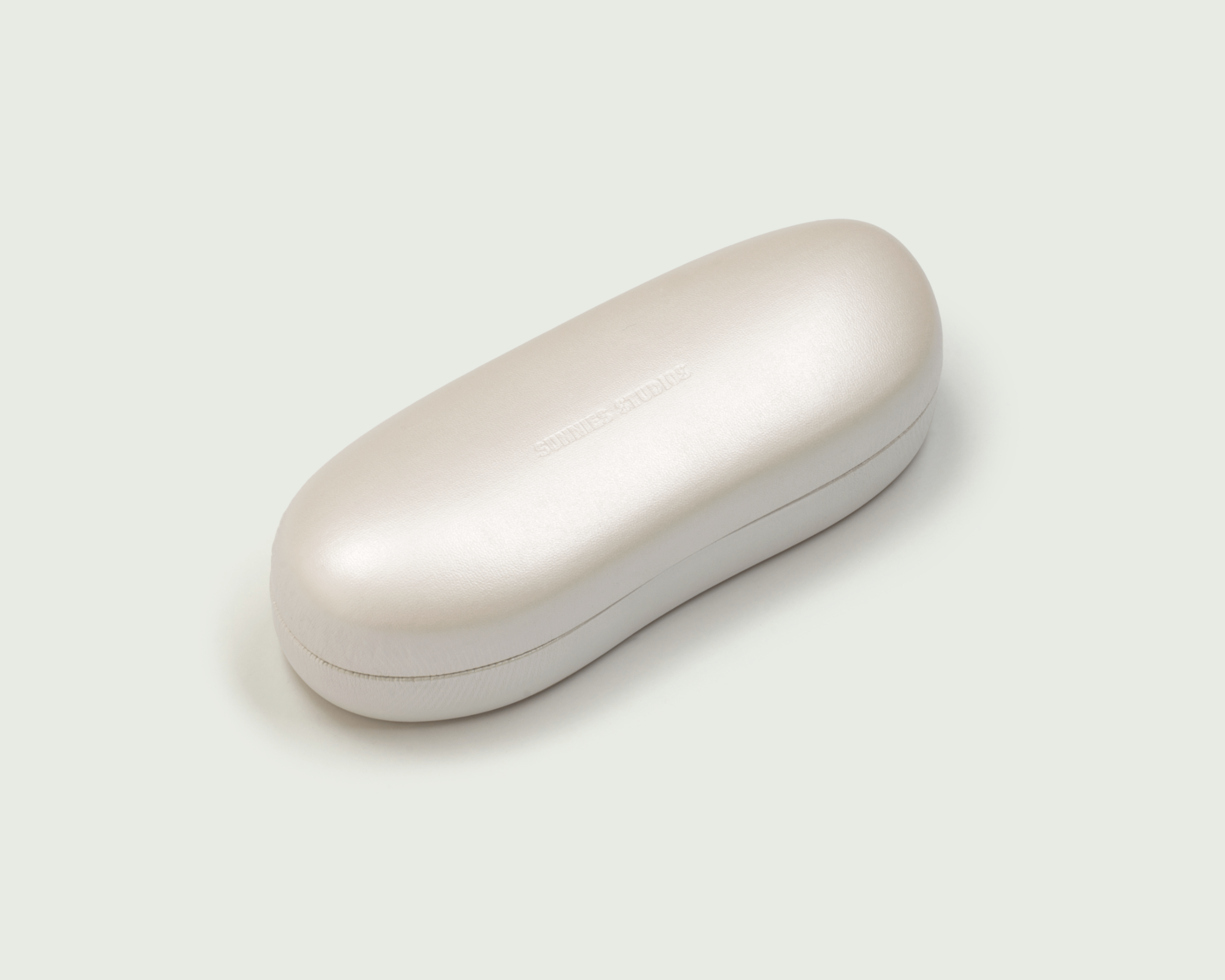 Glint::Blobject Hardcase Eyewear case brown silver front diagonal