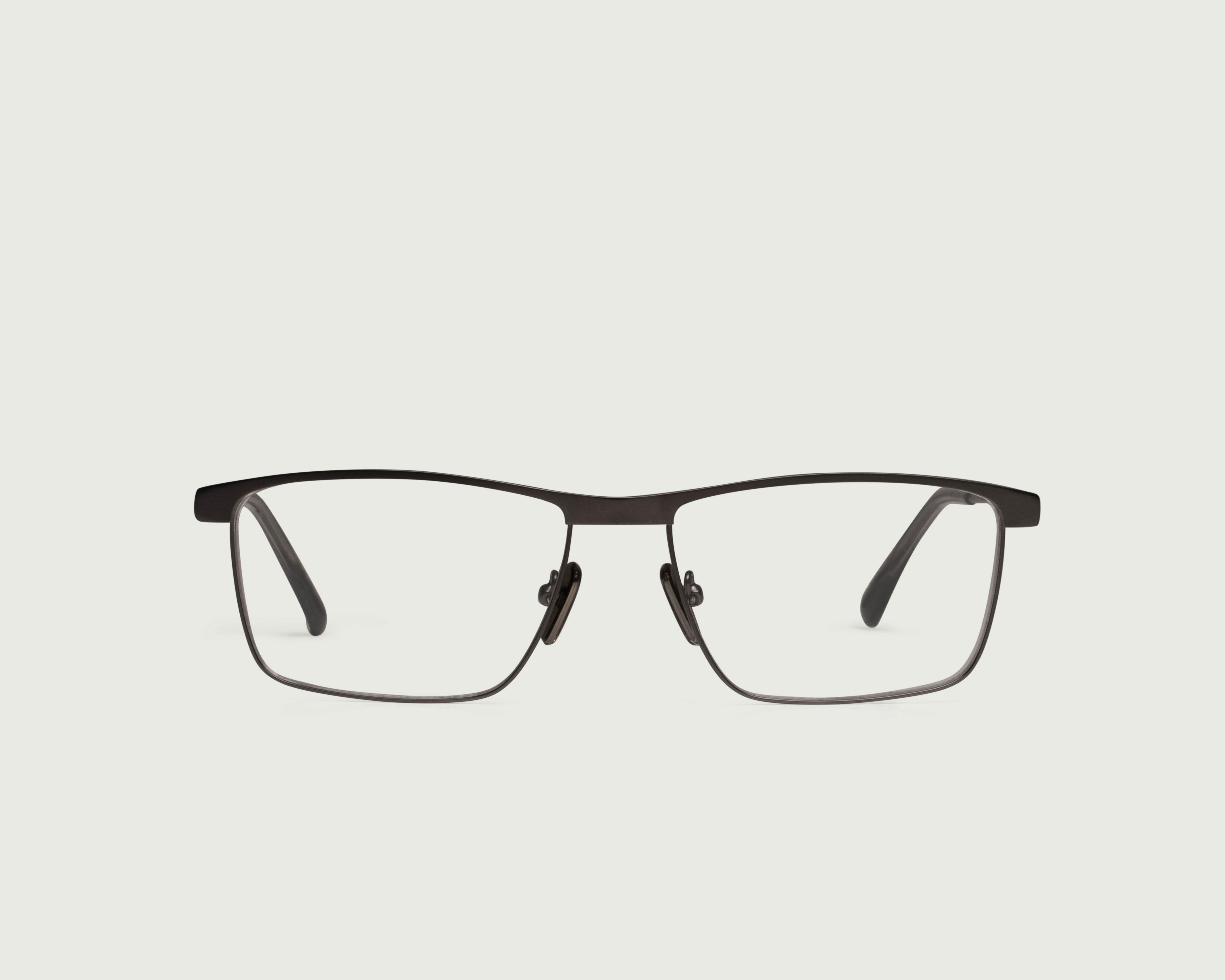 Gunmetal::Elliot Eyeglasses Rectangle Gray metal front
