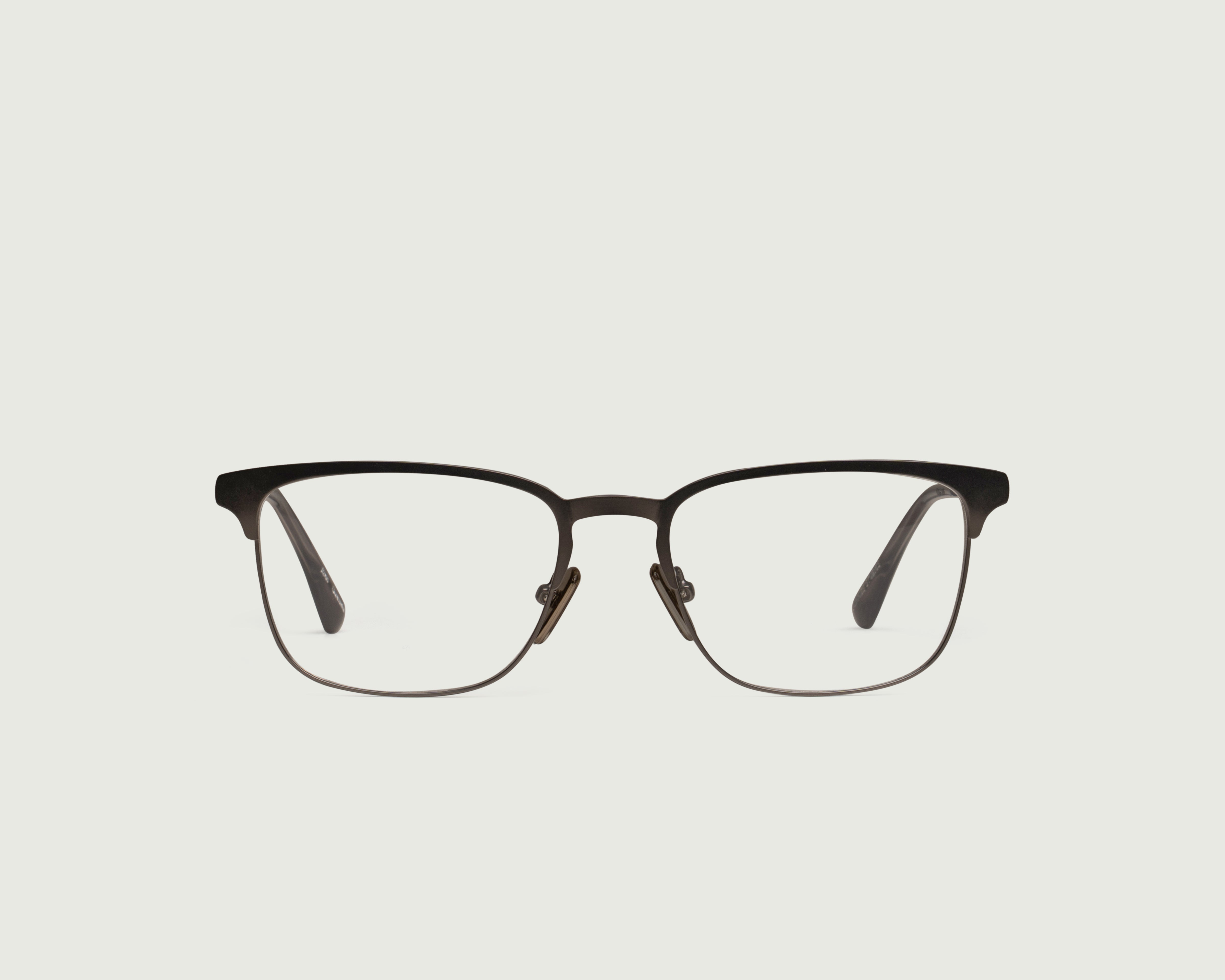 Gunmetal::Ross Eyeglasses Square Gray metal front