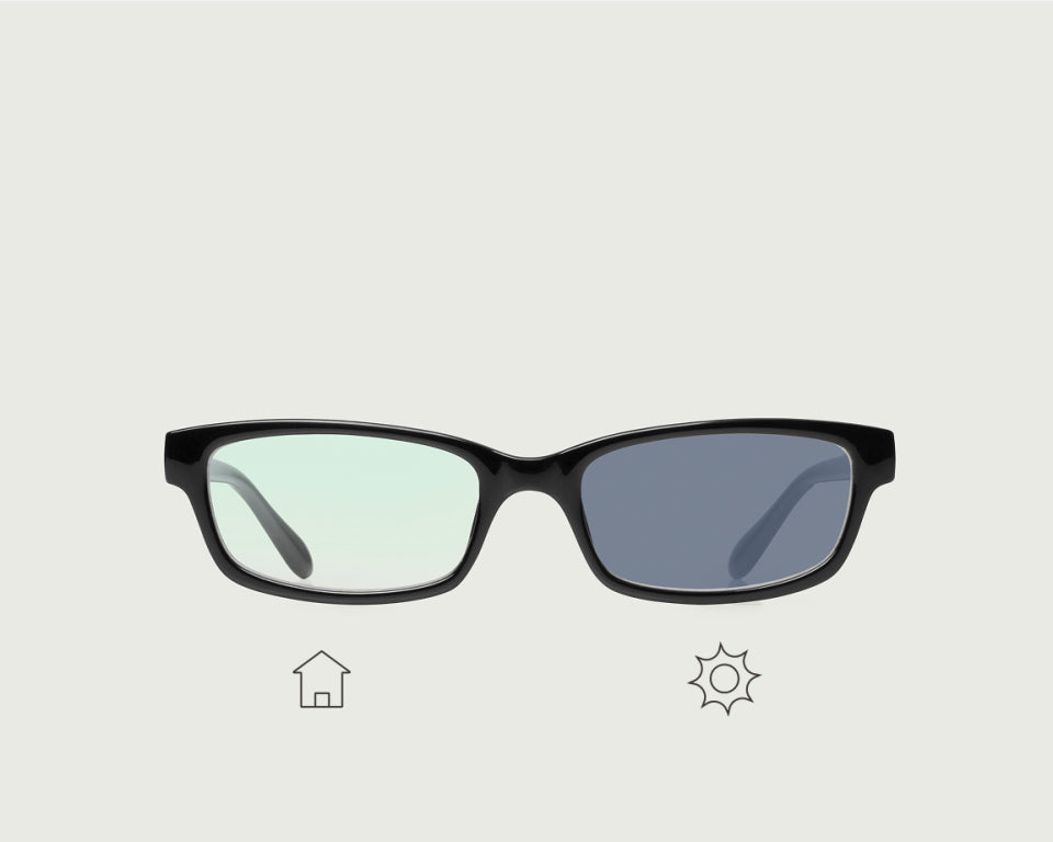 Ink Robin Adaptive::Han Eyeglasses square black recycled polyester front