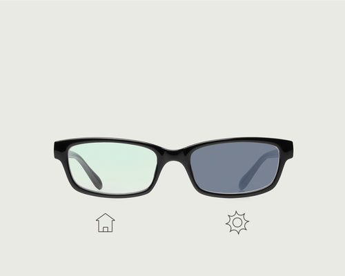 Ink Robin Adaptive::Han Eyeglasses square black recycled polyester front