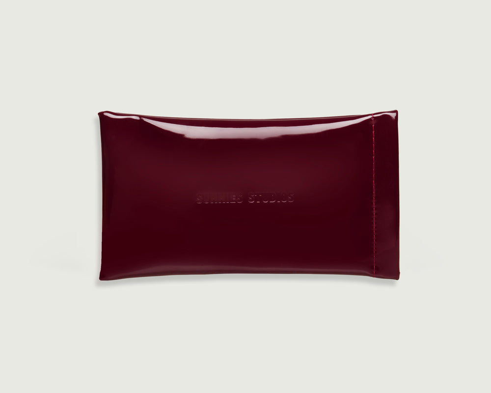 Hibiscus::Soft Sac Eyewear case brown  front