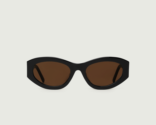 Ink Hickory::Alba Sunglasses cateye black front
