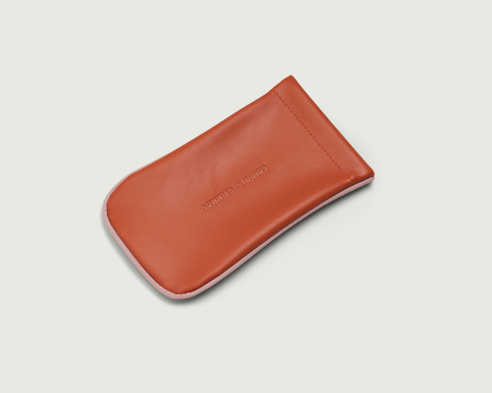 Ikura::Two Tone Sac Eyewear case orange  top