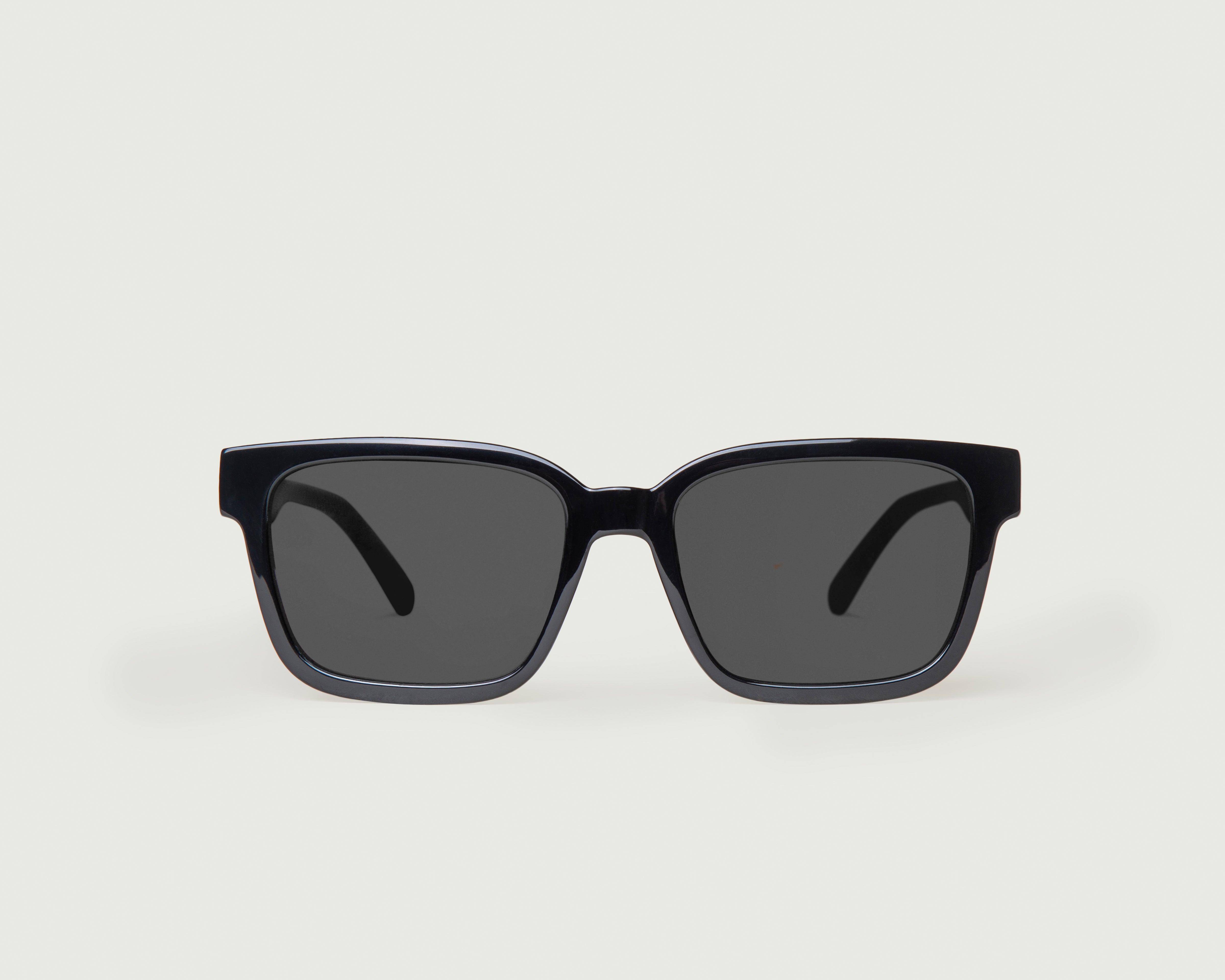Ink-Midnight::Triton Sunglasses rectangle black recycled polyester front