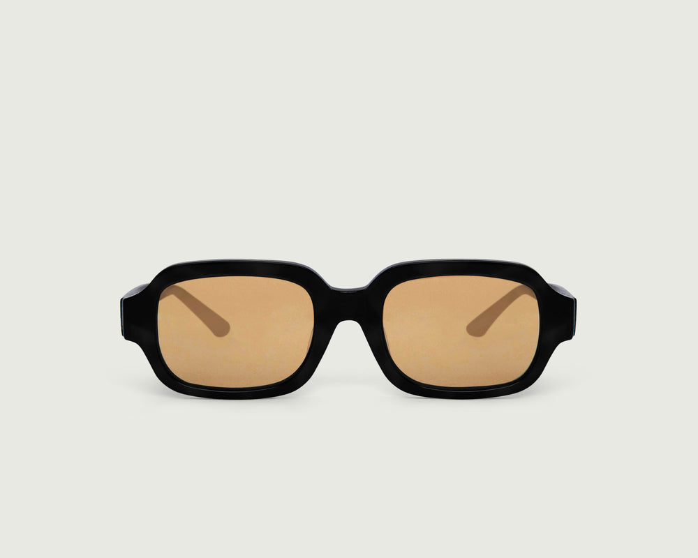 Ink Apricot::Bobbi Sunglasses rectangle Black recycled polyester front