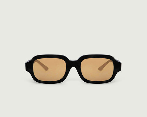 Ink Apricot::Bobbi Sunglasses rectangle Black recycled polyester front