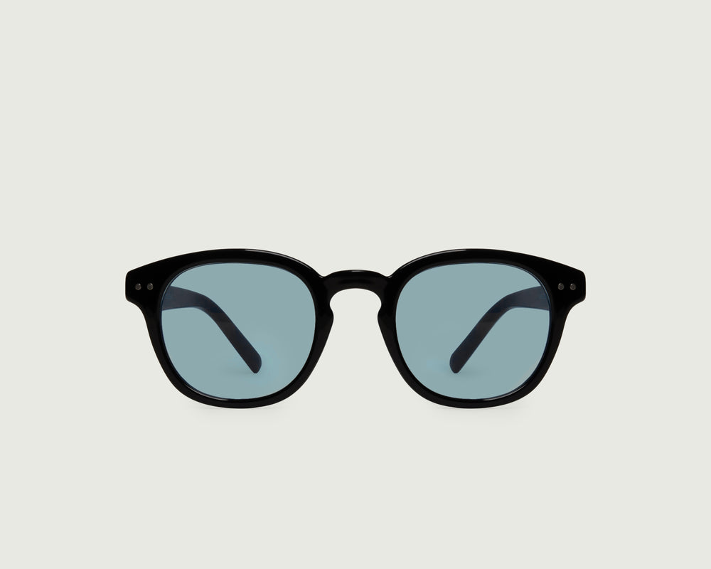 Ink Bluebird::Hugh Sunglasses round Black recycled polyester front