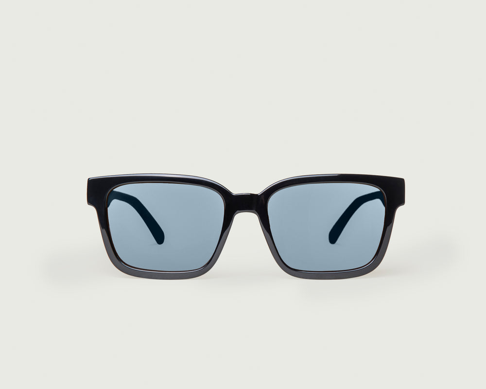 Ink Chambray::Triton Sunglasses square Black recycled polyester front