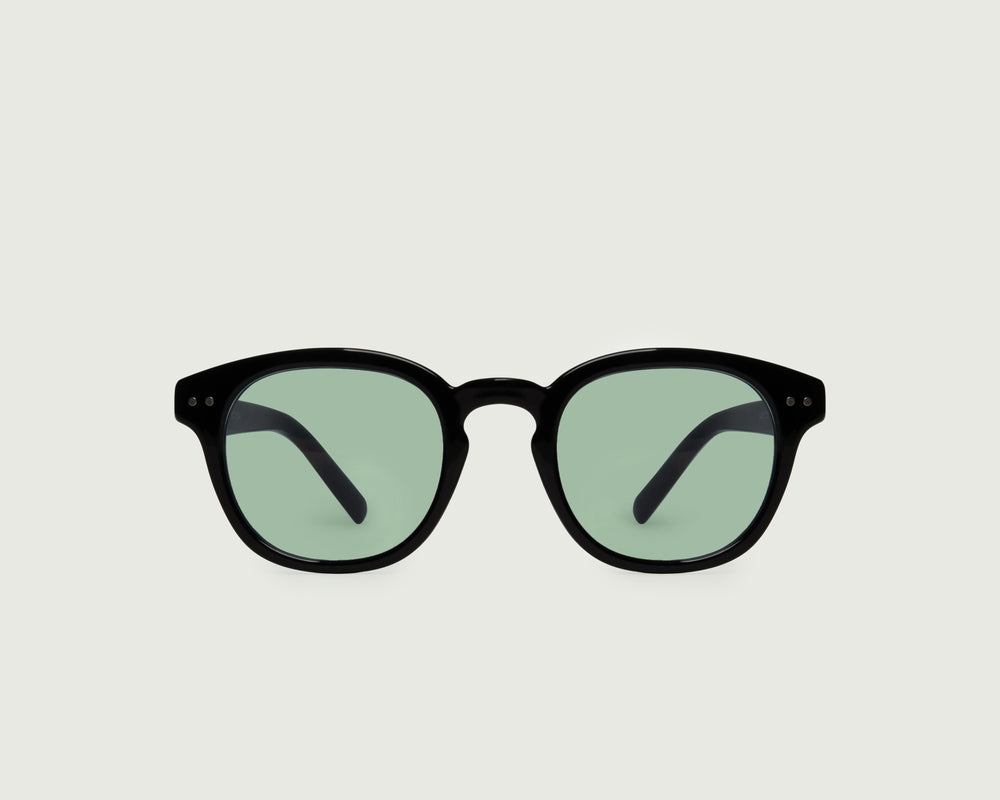 Ink Dill::Hugh Sunglasses round Black recycled polyester front