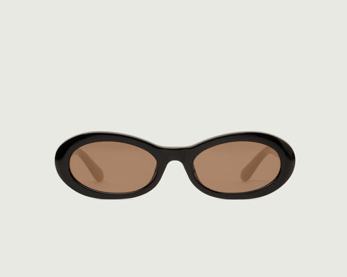 Ink::Mina Sunglasses oval Black recycled polyester front